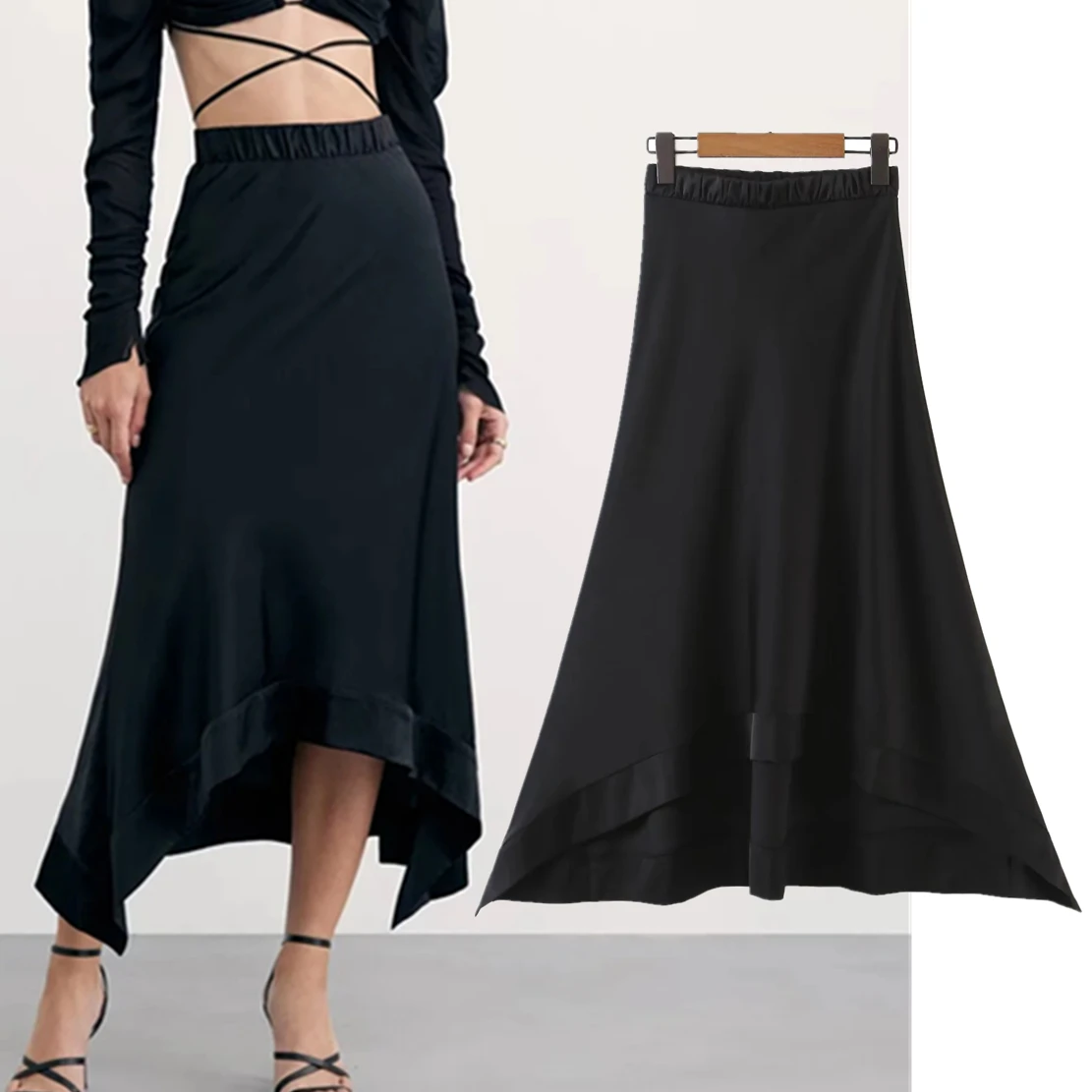 Jenny&Dave Fashion Simple Satin Collect Waist High Wasit A-line Midi Skirts Women
Jenny&Dave Fashion Simple Satin Collect Waist High Wasit A-line Midi Skirts Women