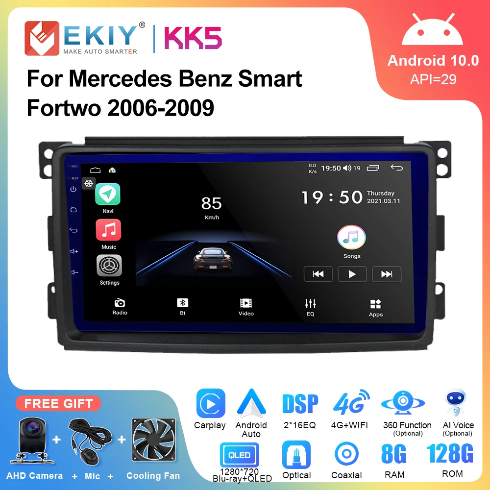 EKIY KK5 Car Radio 2 Din Android 10 For For Mercedes Benz Smart Fortwo 2006-2009 Multimedia Player Stereo GPS Navigation Carplay
EKIY KK5 Car Radio 2 Din Android 10 For For Mercedes Benz Smart Fortwo 2006-2009 Multimedia Player Stereo GPS Navigation Carplay
