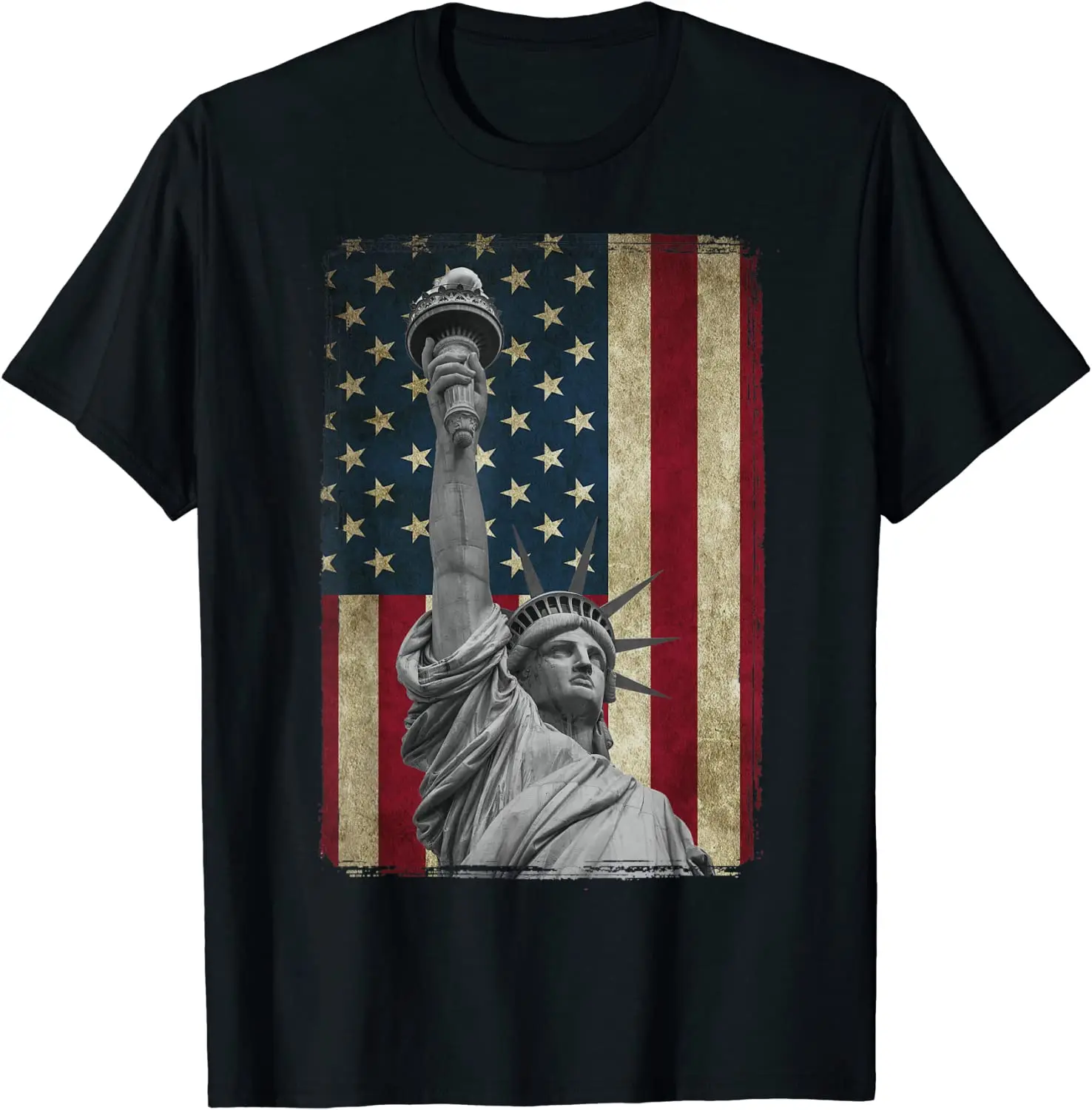USA American Flag and Statue of Liberty Tee Shirt Casual Cotton Men Clothing Daily Four Seasons Tees Graphic T Shirts
USA American Flag and Statue of Liberty Tee Shirt Casual Cotton Men Clothing Daily Four Seasons Tees Graphic T Shirts