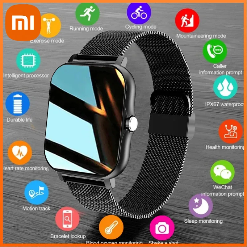 Xiaomi New Bluetooth Call Smart Watch Men Women Smartwatch Sport Fitness Tracker Waterproof 1.69 Inch Touch Screen for Android
Xiaomi New Bluetooth Call Smart Watch Men Women Smartwatch Sport Fitness Tracker Waterproof 1.69 Inch Touch Screen for Android