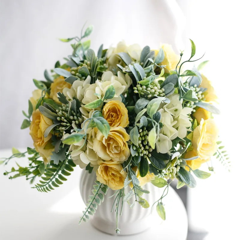 Artificial Flowers Rose Wedding Bridal Bouquet Fake Silk Flower High Quality Home Decor Table Accessories Living Room Decoration
Artificial Flowers Rose Wedding Bridal Bouquet Fake Silk Flower High Quality Home Decor Table Accessories Living Room Decoration