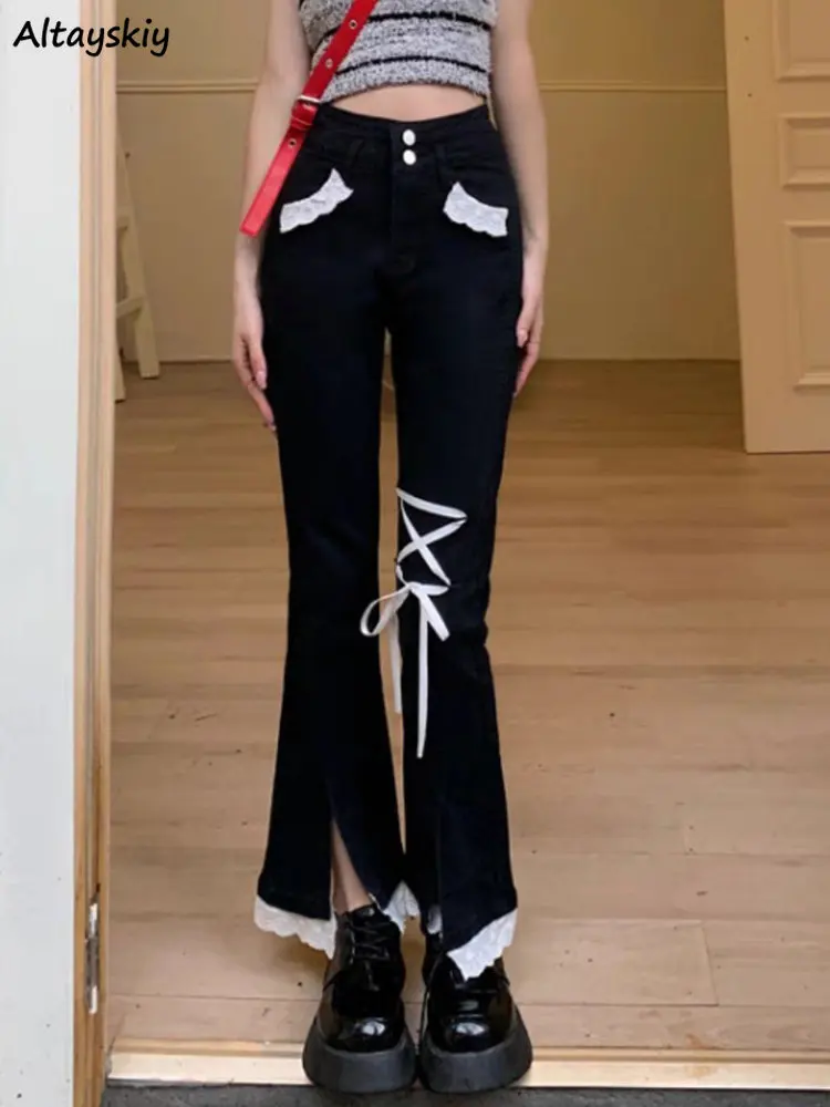 Flare Jeans Women Y2k Skinny Bandage Streetwear Summer Hotsweet Slit Casual Ins Korean Fashion Schoolgirls Vintage Chic Popular
Flare Jeans Women Y2k Skinny Bandage Streetwear Summer Hotsweet Slit Casual Ins Korean Fashion Schoolgirls Vintage Chic Popular