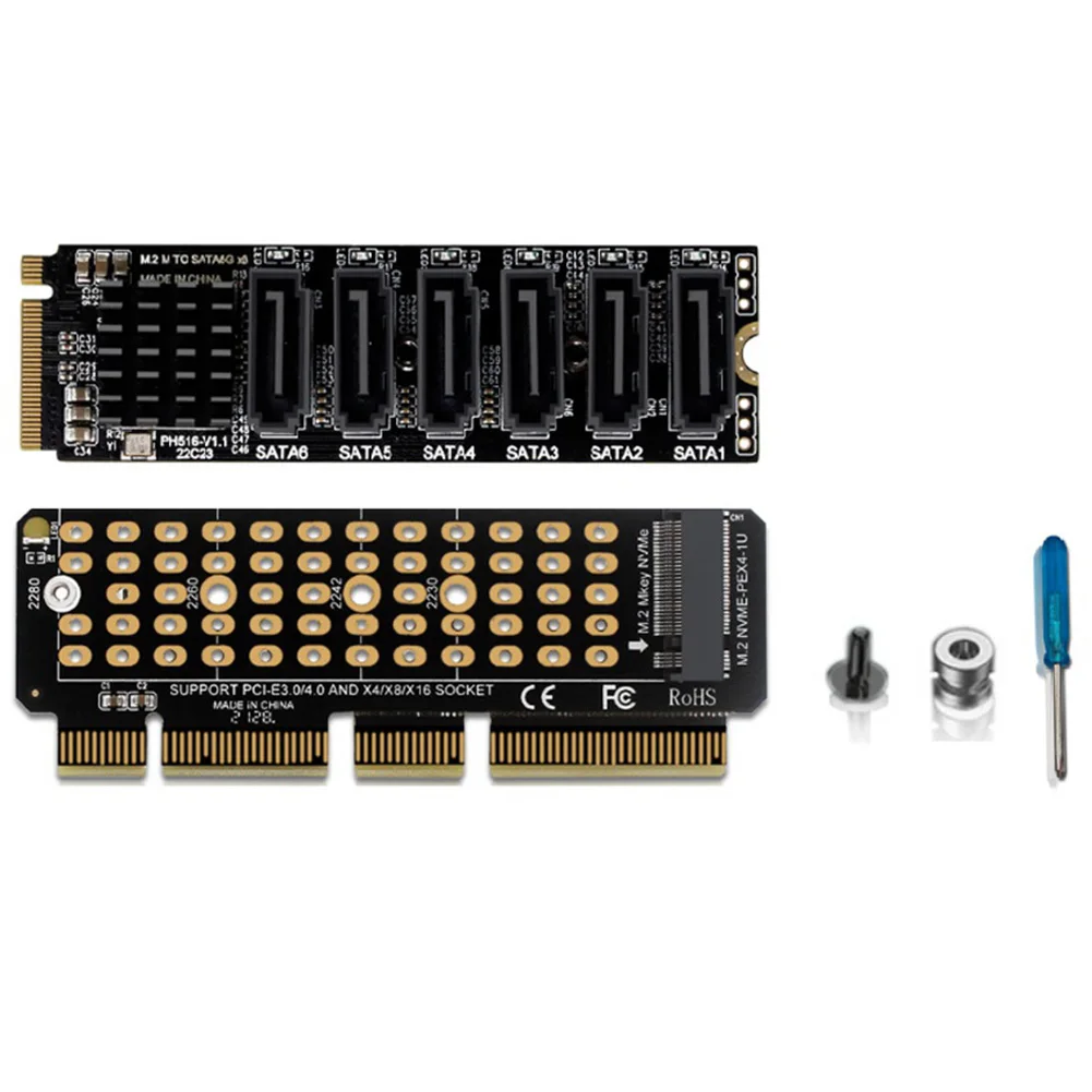 Карта адаптера M.2 NVME-PCI-E X4 X8 X16 PCIE к SATA 6Gpbsx6-Port ASM1166 M.2 MKEY к переходной карте SATA3.0 M.2
Карта адаптера M.2 NVME-PCI-E X4 X8 X16 PCIE к SATA 6Gpbsx6-Port ASM1166 M.2 MKEY к переходной карте SATA3.0 M.2