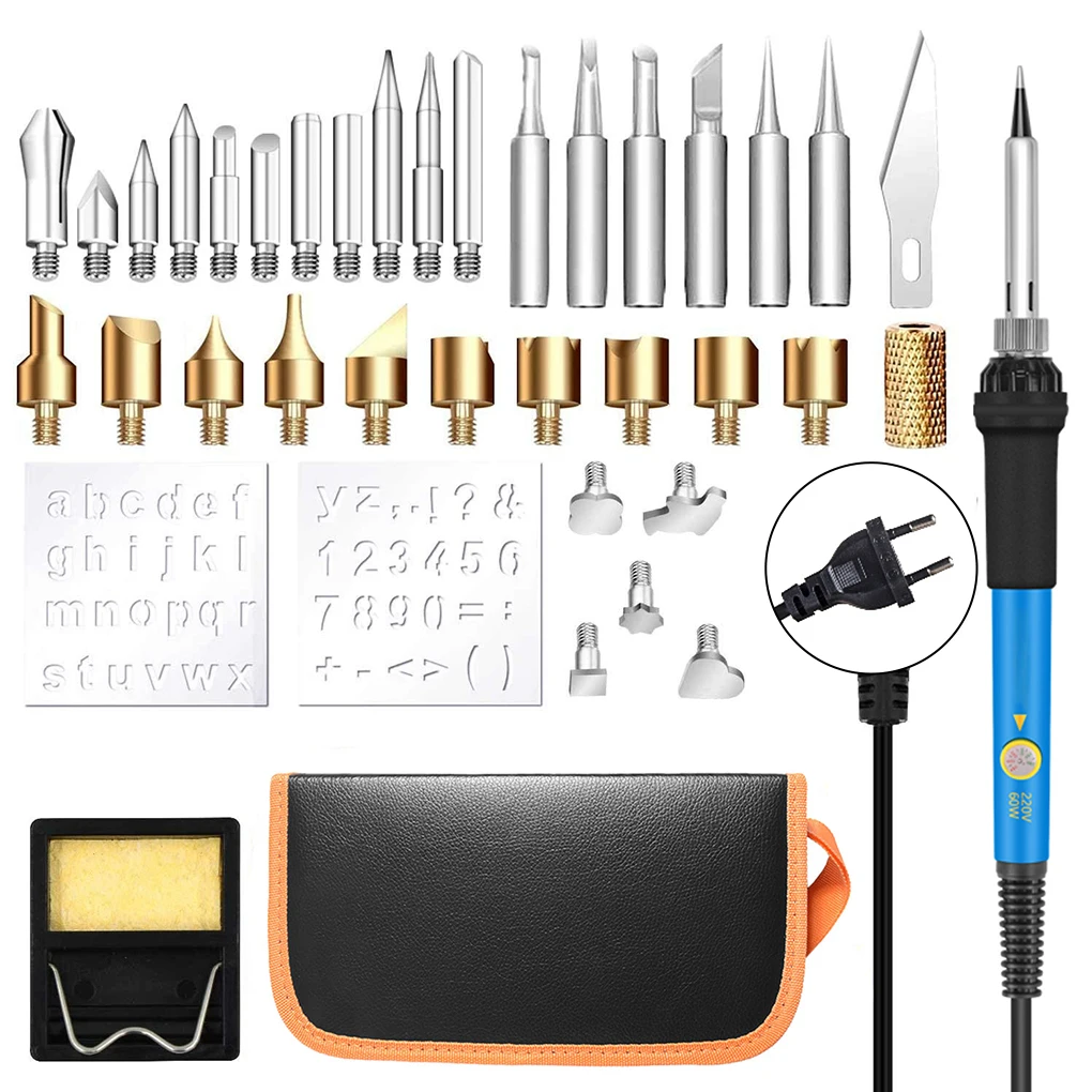37pcs/set Wood Burning Soldering Iron 60W Rapid Heating Welding Set Weld Portable Household Professional Hand Tools
37pcs/set Wood Burning Soldering Iron 60W Rapid Heating Welding Set Weld Portable Household Professional Hand Tools