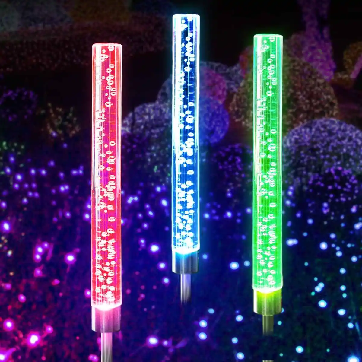 2PCS Automatic Sensor Light Solar Power Lights Bubble RGB LED Light Waterproof Outdoor Lawn Garden Stick Tube Lamp
2PCS Automatic Sensor Light Solar Power Lights Bubble RGB LED Light Waterproof Outdoor Lawn Garden Stick Tube Lamp