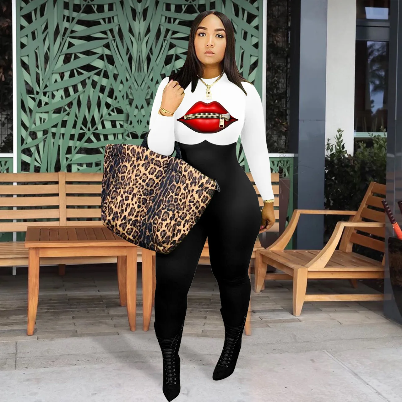 2023 spring fashion sexy new Lip zipper long sleeve Casual leotard jumpsuit women rompers
2023 spring fashion sexy new Lip zipper long sleeve Casual leotard jumpsuit women rompers