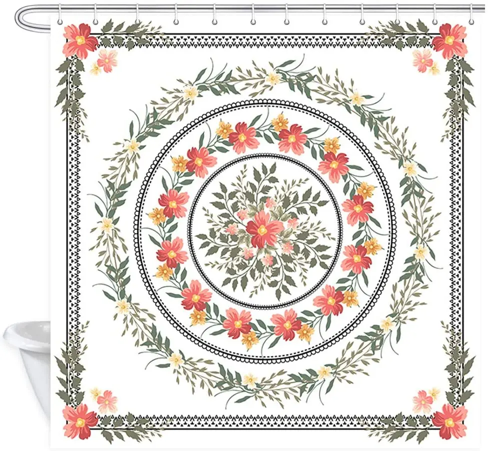 Занавеска для душа в богемном стиле с цветами мандала, Цветочный медальон, цветочный венок в стиле хиппи, Розовая Занавеска для ванной из по...
Занавеска для душа в богемном стиле с цветами мандала, Цветочный медальон, цветочный венок в стиле хиппи, Розовая Занавеска для ванной из по...