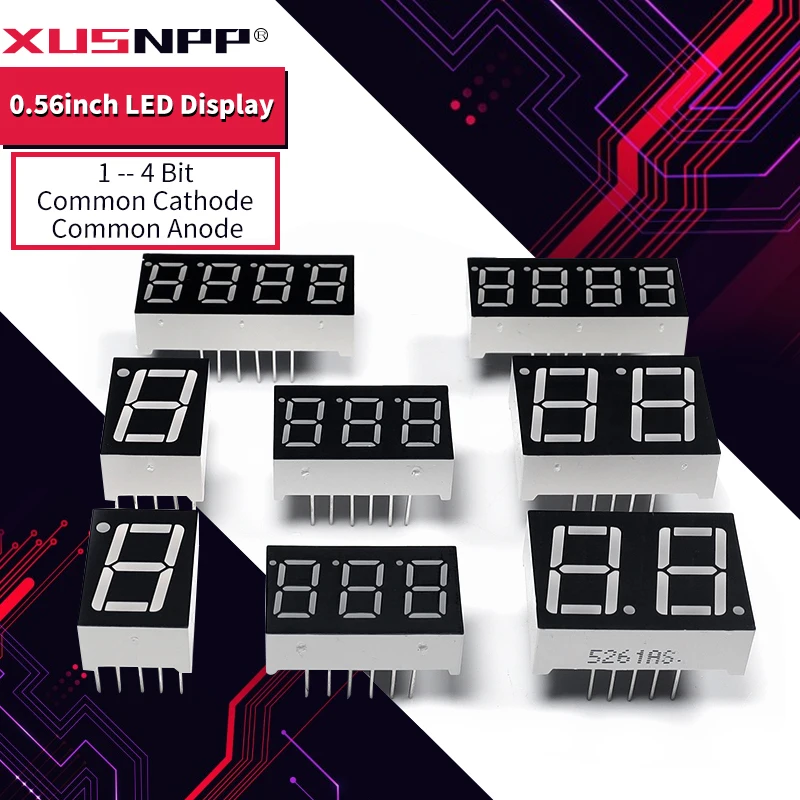 1pc 0.56inch LED display 7 Segment 1 Bit/2 Bit/3 Bit/4 Bit Digit Tube Red Common Cathode / Anode Digital 0.56 inch led 7segment
1pc 0.56inch LED display 7 Segment 1 Bit/2 Bit/3 Bit/4 Bit Digit Tube Red Common Cathode / Anode Digital 0.56 inch led 7segment