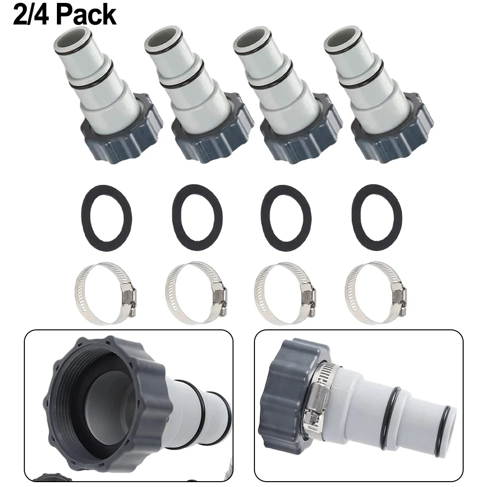 2/4Set Hose Adapters Threaded To Clamp Style For Intex Swimming Pool Chlorine Generator 1.5 1.25-Inch Hoses Pool Parts Accessory
2/4Set Hose Adapters Threaded To Clamp Style For Intex Swimming Pool Chlorine Generator 1.5 1.25-Inch Hoses Pool Parts Accessory