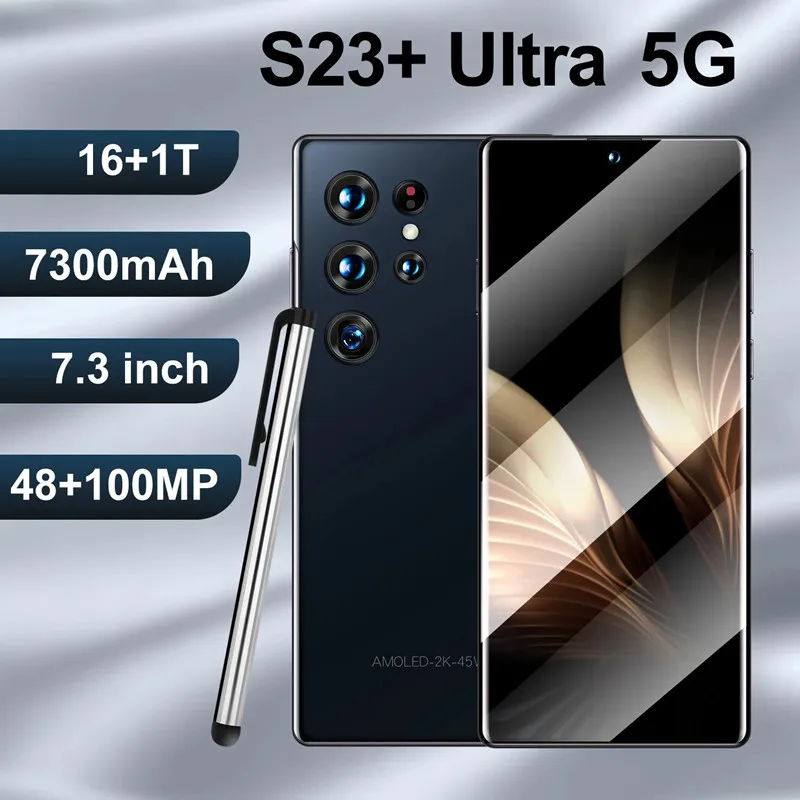 

S23 смартфон с 5,5-дюймовым дисплеем, ОЗУ 16 ГБ, ПЗУ 1 ТБ, 48 Мп + 7,3 МП, 7,300 мАч