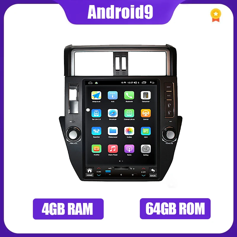 Car Radio Multimedia Player Head Unit For TOYOTA Prado/Land Cruiser 150/LC150 2010-2013 Android 9.0 Tesla Style GPS Navigation
Car Radio Multimedia Player Head Unit For TOYOTA Prado/Land Cruiser 150/LC150 2010-2013 Android 9.0 Tesla Style GPS Navigation