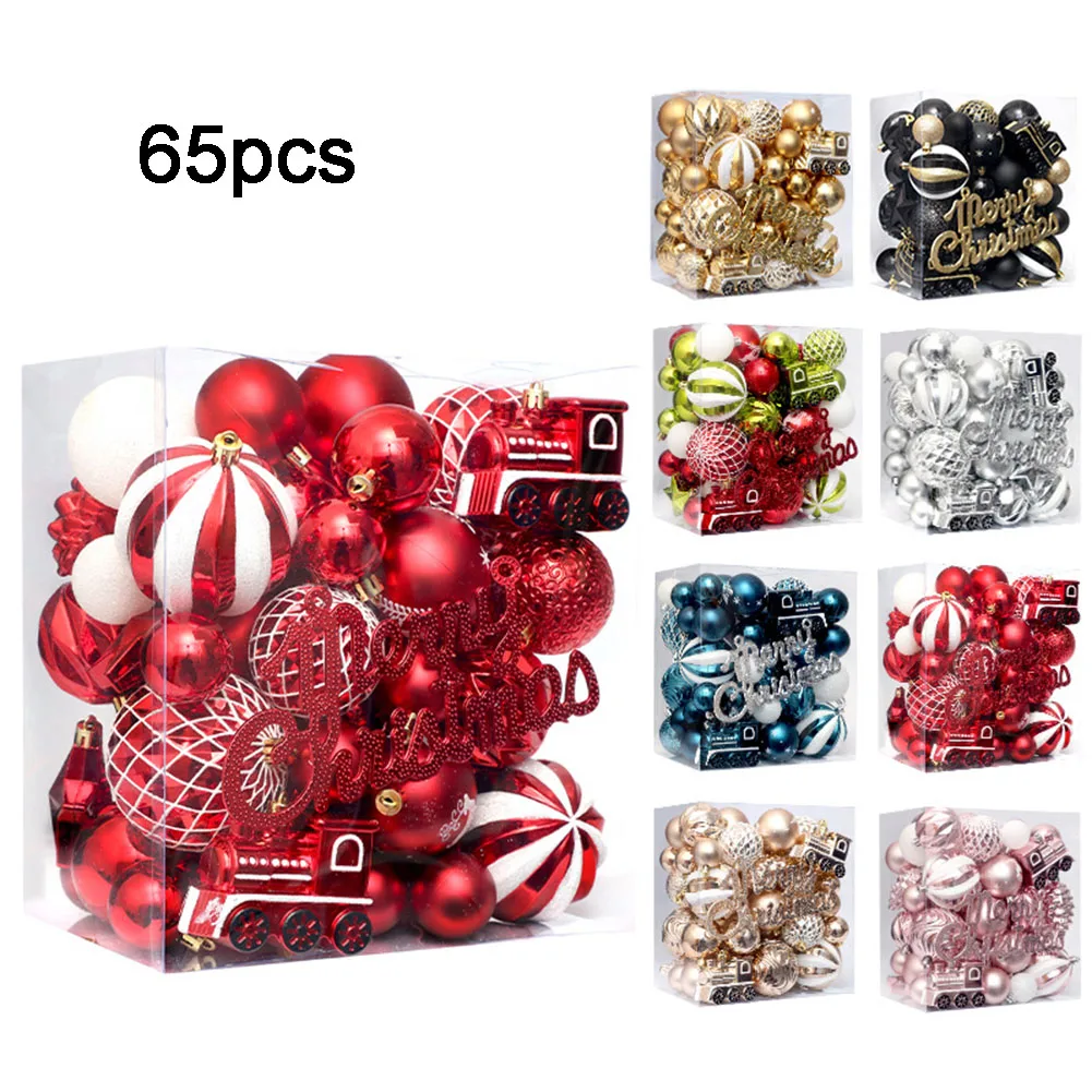65pcs Christmas Balls Christmas Tree Ornaments Ball Xmas Hanging Tree Pendants Home Party Decor 2023 New Year Gift Noel Navidad
65pcs Christmas Balls Christmas Tree Ornaments Ball Xmas Hanging Tree Pendants Home Party Decor 2023 New Year Gift Noel Navidad