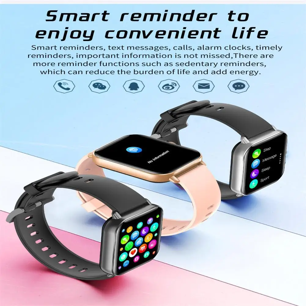 Смарт-часы с сенсорным экраном 1,69 дюйма, поддержкой Bluetooth, тонометром и Пульсометром
Смарт-часы с сенсорным экраном 1,69 дюйма, поддержкой Bluetooth, тонометром и Пульсометром
