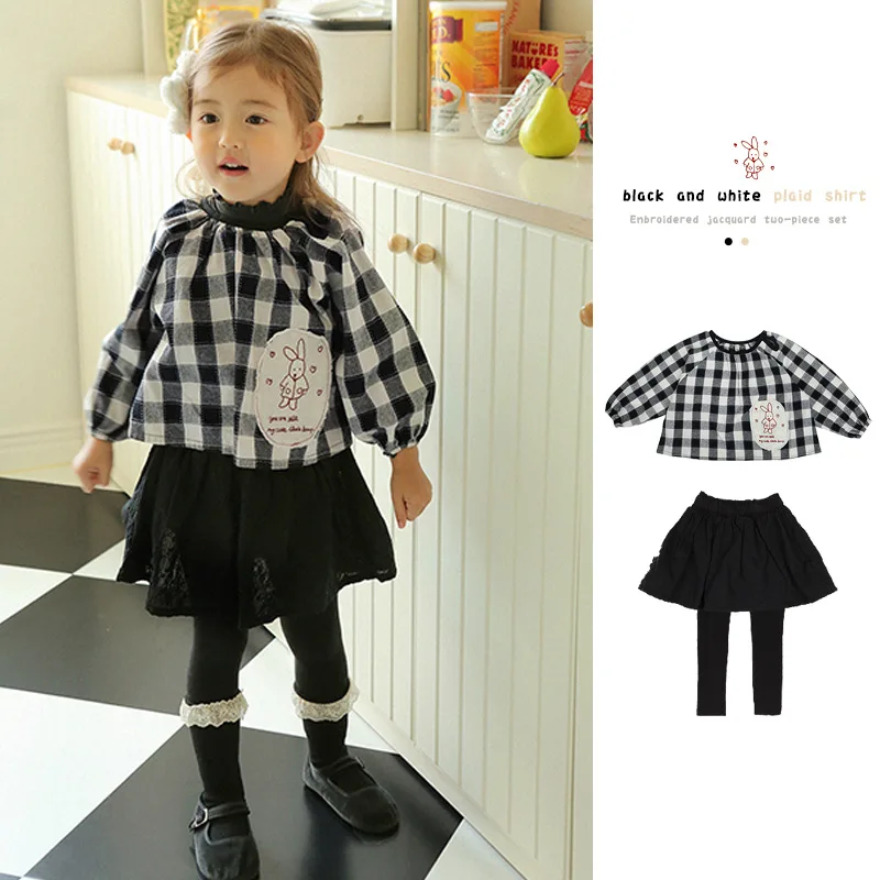 Girls' Shirts 2022 Autumn New Black And White Checkered Girls Pullovers Cotton Girls Hakama Brand Clothing Children's Clothing
Girls' Shirts 2022 Autumn New Black And White Checkered Girls Pullovers Cotton Girls Hakama Brand Clothing Children's Clothing