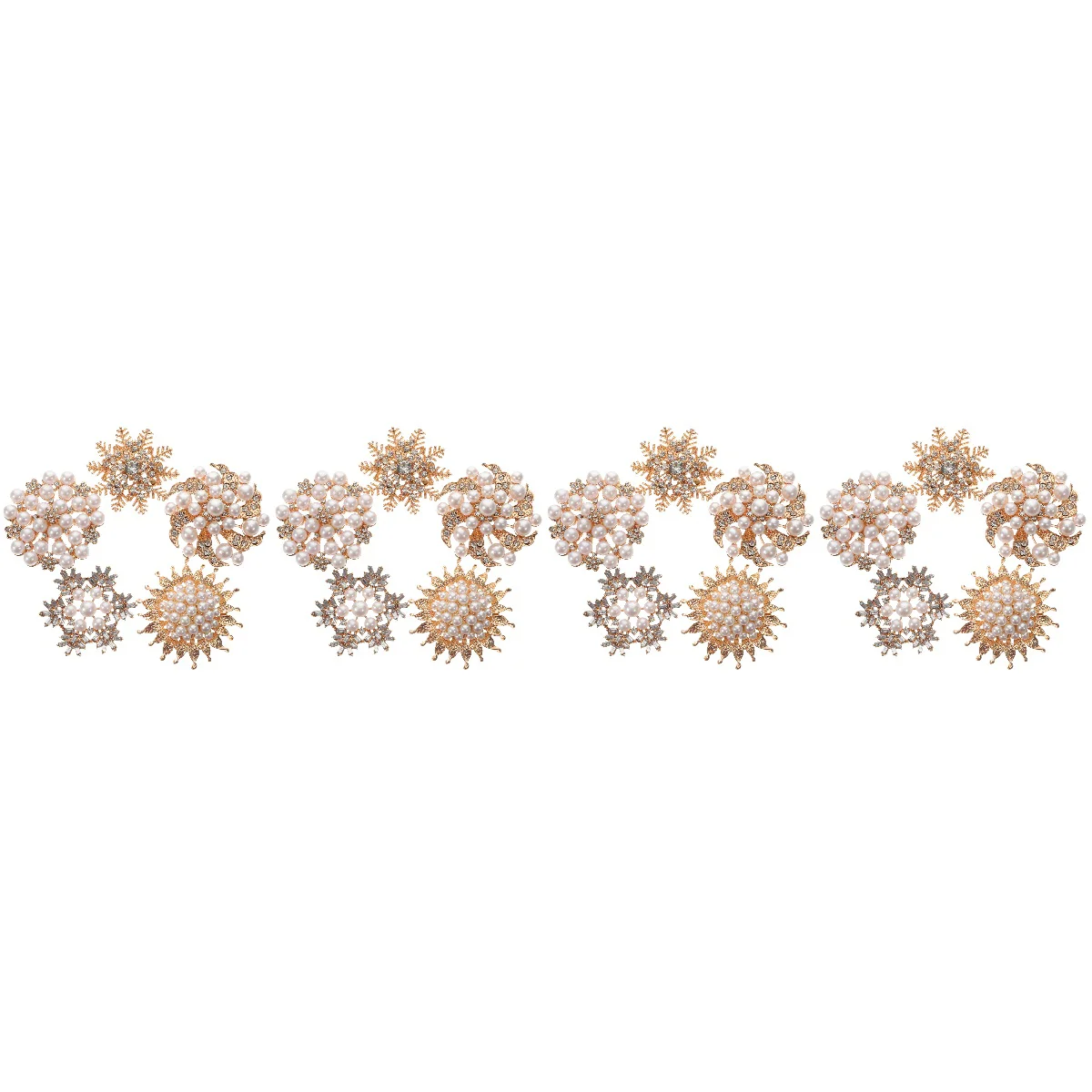 

Diamond Buckle DIY Material Clothes Charms Decorative Hairpin Hairpins Bag Pearl Studded Rhinestone Decors