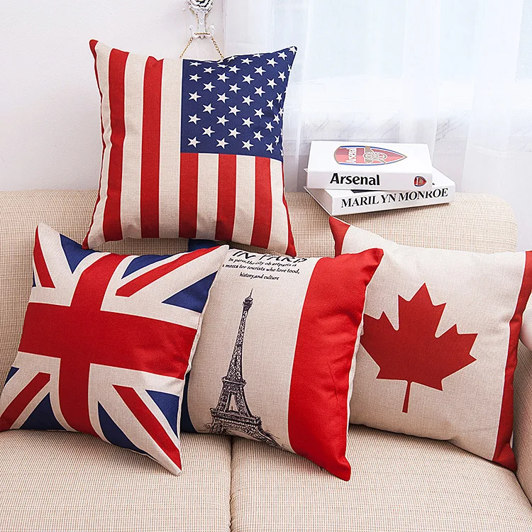 United Kingdom Canada France flag Pillow Case Cushion Linen Cotton Square pillowcase For Furniture Home Decorative Pillow Cover
United Kingdom Canada France flag Pillow Case Cushion Linen Cotton Square pillowcase For Furniture Home Decorative Pillow Cover
