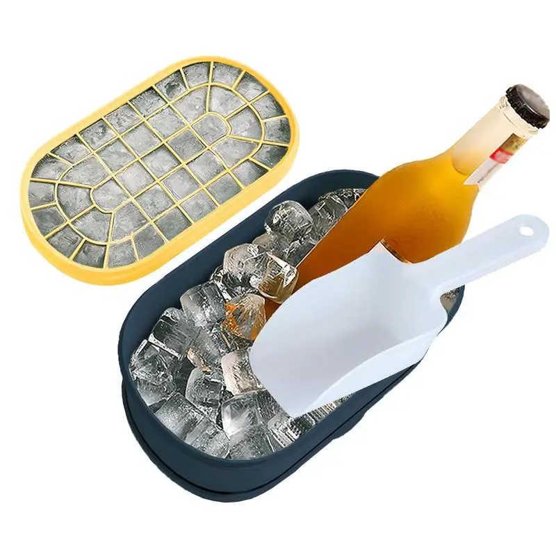 Freezer Ice Bin With Lid Ice Tray With Storage Ice Bucket Bin Stackable Ice Trays With Ice Container Easy Release Large Ice Mold
Freezer Ice Bin With Lid Ice Tray With Storage Ice Bucket Bin Stackable Ice Trays With Ice Container Easy Release Large Ice Mold