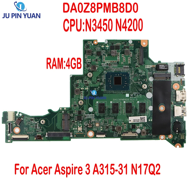 DA0Z8PMB8D0 для ноутбука Acer Aspire 3 A315-31 N17Q2 материнская плата с процессором: N3450 N4200 ОЗУ: 4 Гб SSD 64 ГБ DDR3 100% полностью протестирована
DA0Z8PMB8D0 для ноутбука Acer Aspire 3 A315-31 N17Q2 материнская плата с процессором: N3450 N4200 ОЗУ: 4 Гб SSD 64 ГБ DDR3 100% полностью протестирована