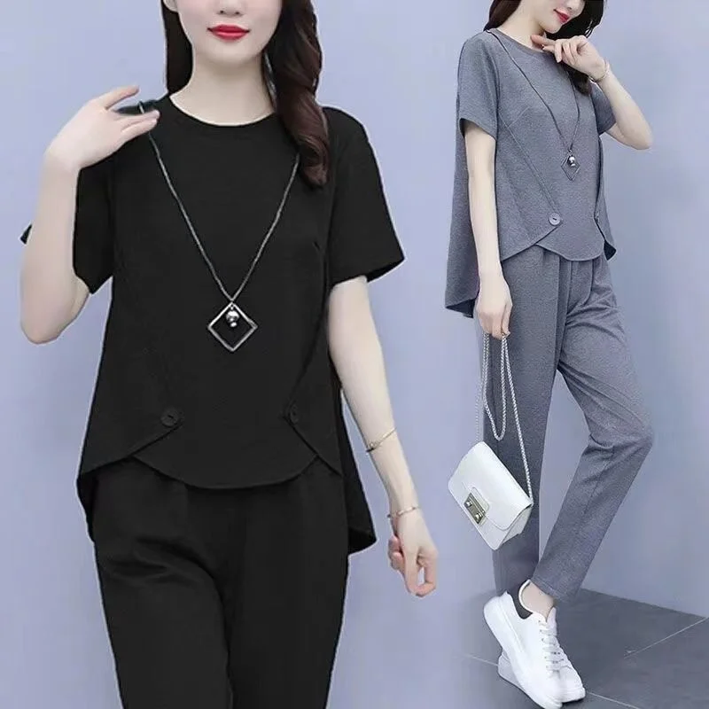 Large Women's Clothes Fat People Loose Suit 2022 Summer Outfits Clothes Fashion Simple Thin Two-piece Plus Size Clothing Korean
Large Women's Clothes Fat People Loose Suit 2022 Summer Outfits Clothes Fashion Simple Thin Two-piece Plus Size Clothing Korean