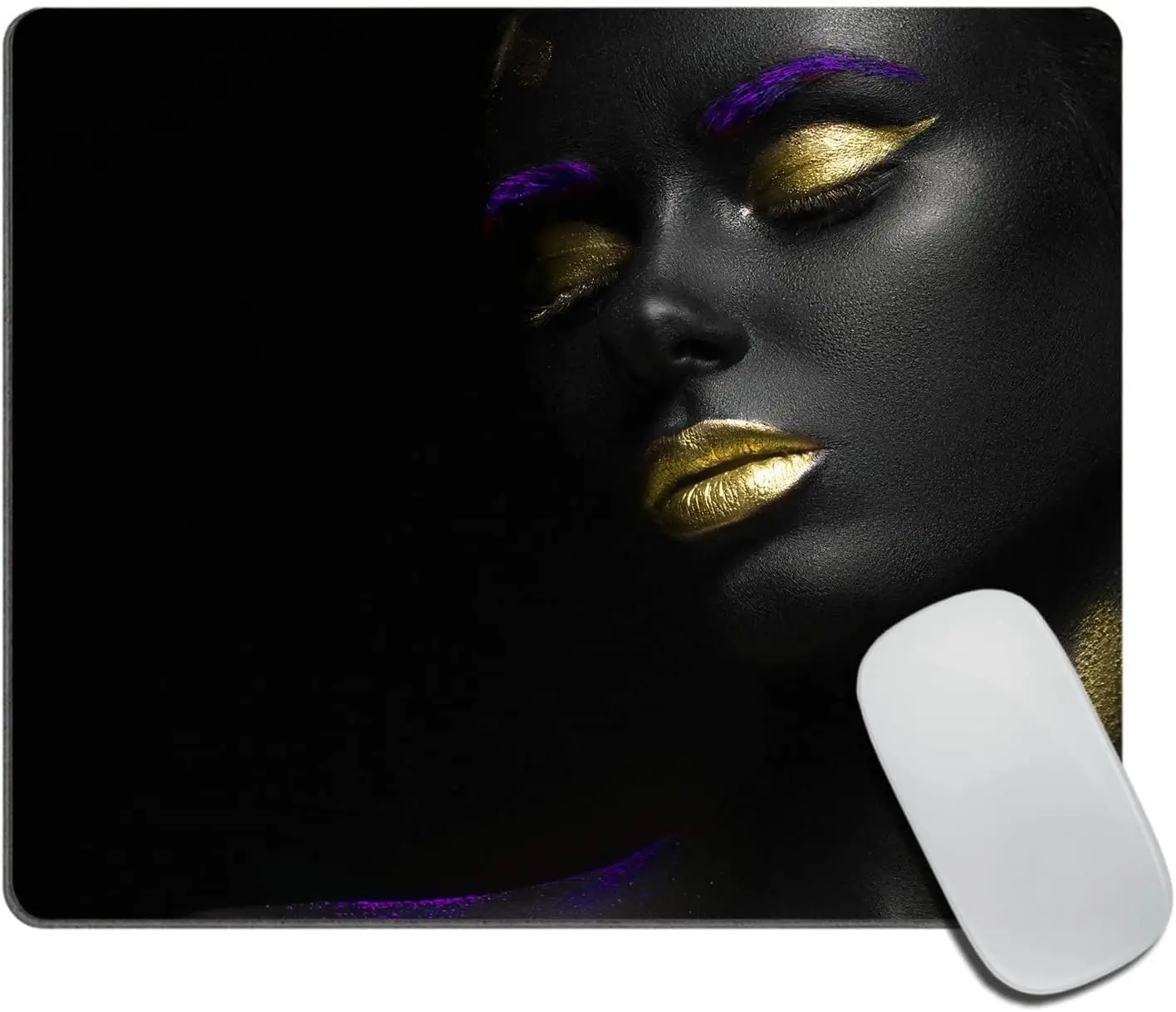 Afro American Mouse Pad Afrocentric Black Girl Golden Lips Gaming Mouse Mat with Custom Design Non-Slip Rubber Base Mousepad
Afro American Mouse Pad Afrocentric Black Girl Golden Lips Gaming Mouse Mat with Custom Design Non-Slip Rubber Base Mousepad