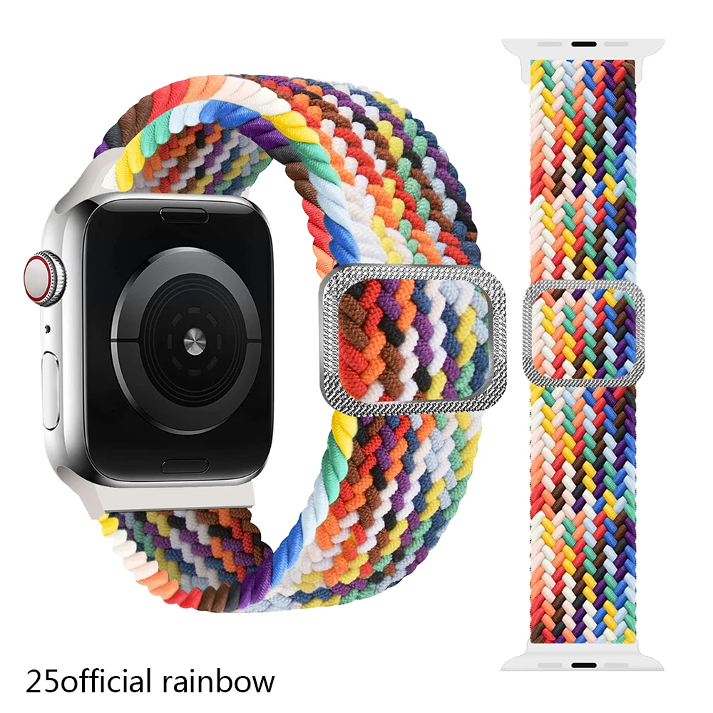 Strap For Apple Watch Band 45mm 41mm 44mm 40mm 38mm 42mm Elastic Adjustable Braided Solo Loop Bracelet iWatch Series 7 6 5 3 SE
Strap For Apple Watch Band 45mm 41mm 44mm 40mm 38mm 42mm Elastic Adjustable Braided Solo Loop Bracelet iWatch Series 7 6 5 3 SE