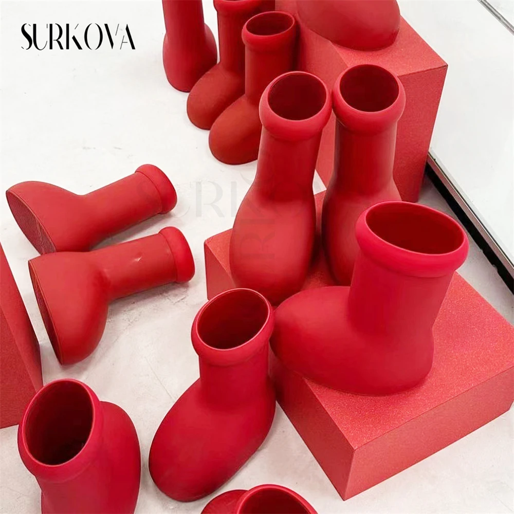 Fashion Knee High Boots Big Red Boots Round Toe Balloon-Like Slip On Casual Boots Design Solid Party Runway Shoes Combat Boots
Fashion Knee High Boots Big Red Boots Round Toe Balloon-Like Slip On Casual Boots Design Solid Party Runway Shoes Combat Boots