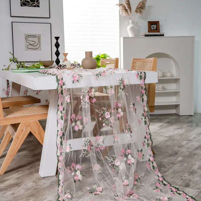 White Pink Embroidery Table Cloth 130*100cm/130cm*400cm Wedding Background Cloth Cake Dessert Table Cloth Home Decoration
White Pink Embroidery Table Cloth 130*100cm/130cm*400cm Wedding Background Cloth Cake Dessert Table Cloth Home Decoration