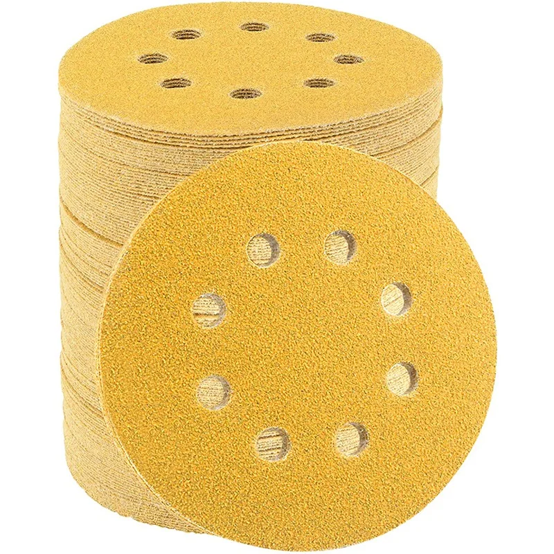 100Pcs Gold Sanding Disc 5 Inch Sanding Discs 8 Hole Hook And Loop Sandpaper Round Orbital Sander Sandpaper 80 Grit
100Pcs Gold Sanding Disc 5 Inch Sanding Discs 8 Hole Hook And Loop Sandpaper Round Orbital Sander Sandpaper 80 Grit