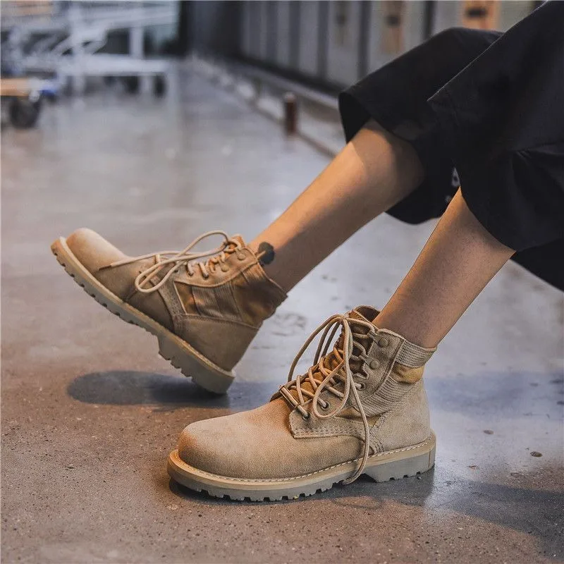 Spring and Autumn 2023 Men's Boots Retro British Style High-top Shoes Men's Short Boots High-top Tooling Shoes Trend Men Boots
Spring and Autumn 2023 Men's Boots Retro British Style High-top Shoes Men's Short Boots High-top Tooling Shoes Trend Men Boots