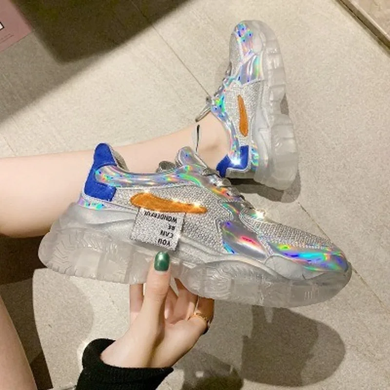 Brand Spring Trend Women Transparent Sneakers Harajuku Ladies Platform Jelly Shoes Laser Casual Shining Running Footwear
Brand Spring Trend Women Transparent Sneakers Harajuku Ladies Platform Jelly Shoes Laser Casual Shining Running Footwear