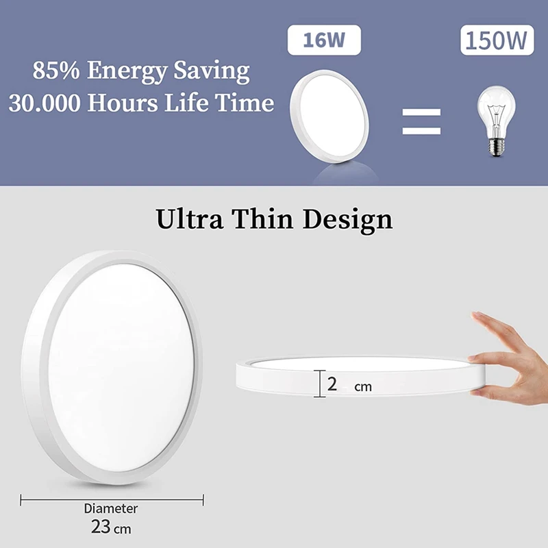 LED Ceiling Light Flat Round Ceiling Light 16 W,LED Ceiling Lighting For Bathroom Bedroom Living Room Kitchen Bathroom
LED Ceiling Light Flat Round Ceiling Light 16 W,LED Ceiling Lighting For Bathroom Bedroom Living Room Kitchen Bathroom