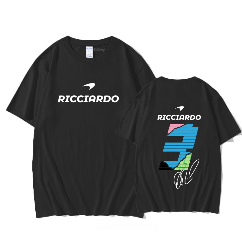 F1 McLaren 3 Daniel Ricciardo T-shirt Male New 2022 Summer 100% Cotton O-Neck Loose Unisex Tops Casual Prints Sport Shirts Black
F1 McLaren 3 Daniel Ricciardo T-shirt Male New 2022 Summer 100% Cotton O-Neck Loose Unisex Tops Casual Prints Sport Shirts Black