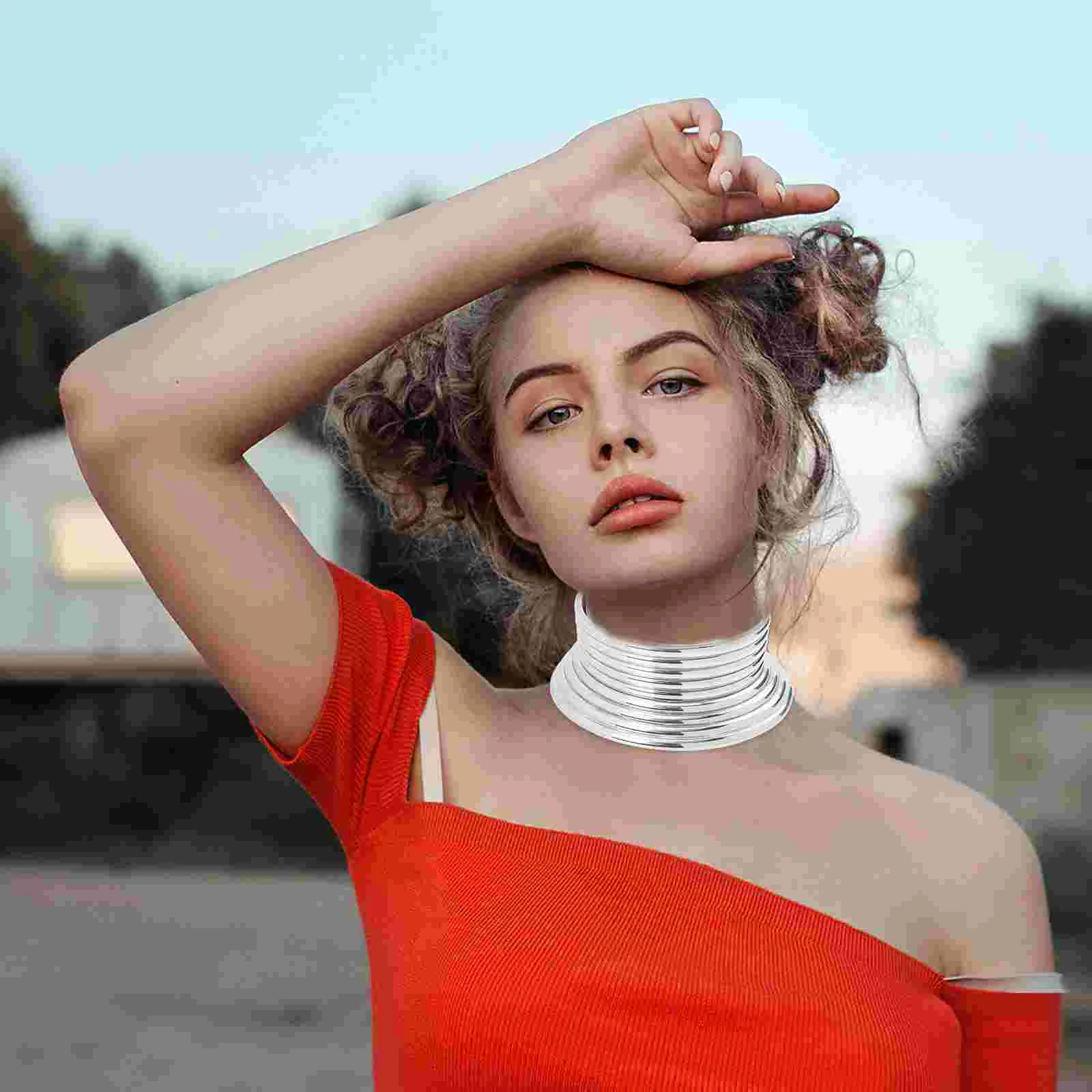 African Collar Necklace Tribal Choker: Silver Snap Choker Necklace Chunky Punk Necklace African Tribal Statement Jewelry
African Collar Necklace Tribal Choker: Silver Snap Choker Necklace Chunky Punk Necklace African Tribal Statement Jewelry