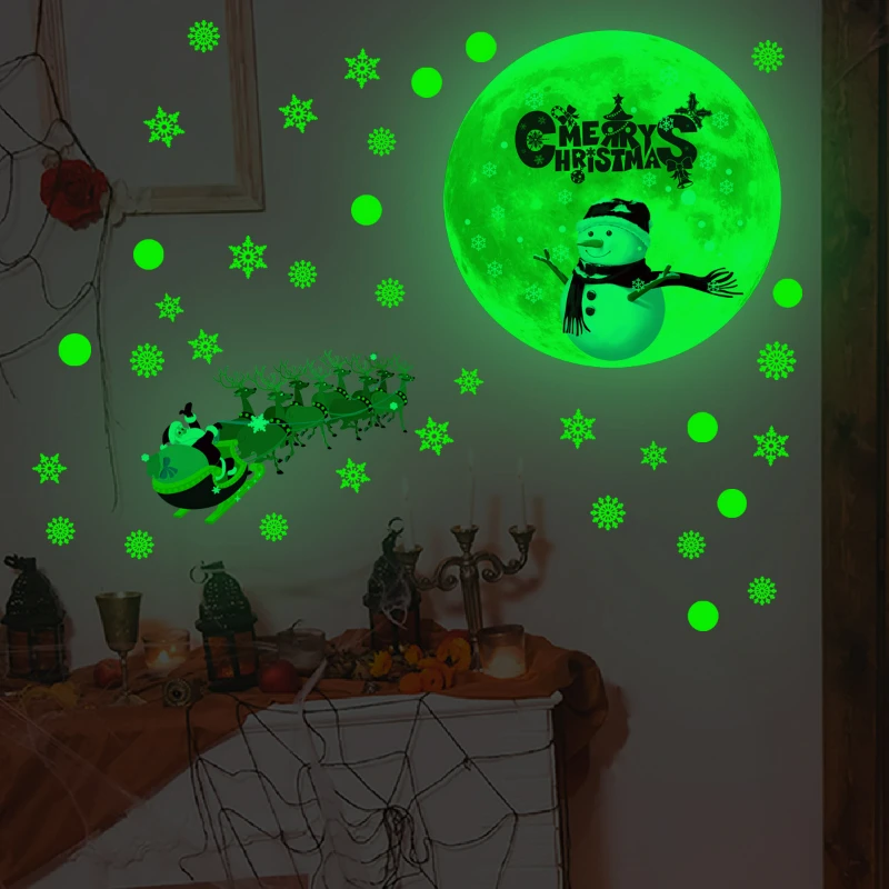 1pcs Glow in the Dark Xmas Luminous Christmas Decal Moon Snowflake Wall stickers Room Decorative Decal YC6001
1pcs Glow in the Dark Xmas Luminous Christmas Decal Moon Snowflake Wall stickers Room Decorative Decal YC6001