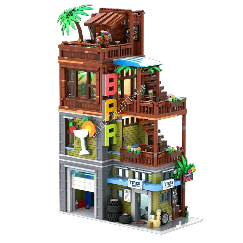2205PCS MOC Modular Cocktail Bar & Tire Shop Street View Model Building Blocks Technology Bricks DIY Creative Assembly Toys Gift
2205PCS MOC Modular Cocktail Bar & Tire Shop Street View Model Building Blocks Technology Bricks DIY Creative Assembly Toys Gift