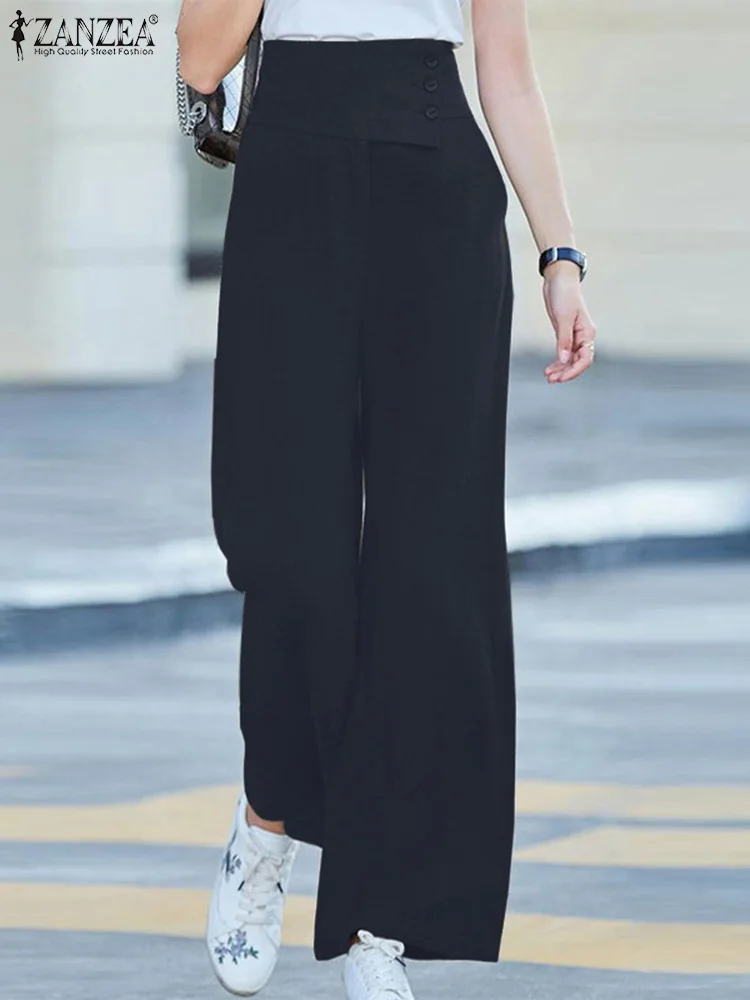 Women Casual Wide Leg Button Zip Pants Oversized Pantalon High Waist Palazzo Female Office Overalls 2022 Fashion Cotton Trouser
Women Casual Wide Leg Button Zip Pants Oversized Pantalon High Waist Palazzo Female Office Overalls 2022 Fashion Cotton Trouser