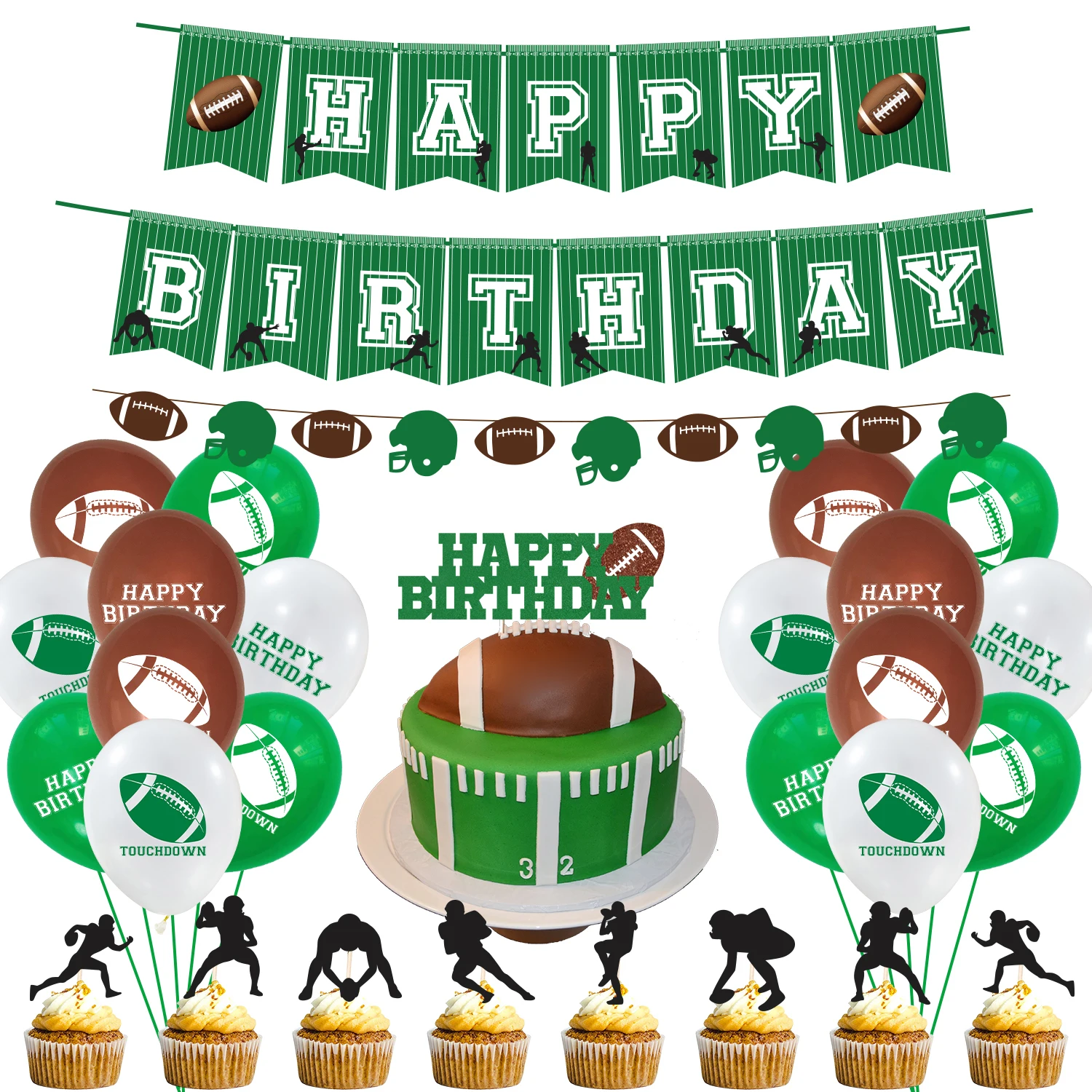 Football Theme Party Decorations SoccerLatex Balloon Set Cake Toppers Ball Banner for Boy Birthday Supplies
Football Theme Party Decorations SoccerLatex Balloon Set Cake Toppers Ball Banner for Boy Birthday Supplies