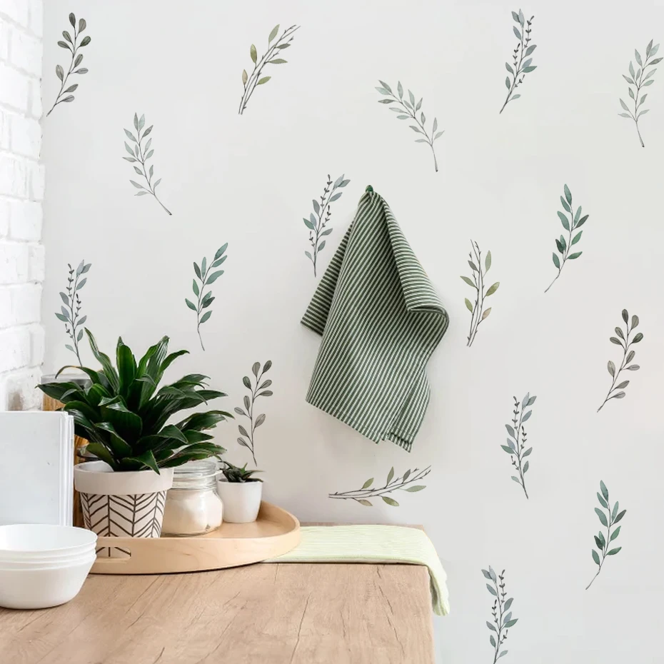 Green Leaf Branches Watercolor Wall Stickers for Living Room Bedroom Baseboard Decals Home Decorative Stickers Murals
Green Leaf Branches Watercolor Wall Stickers for Living Room Bedroom Baseboard Decals Home Decorative Stickers Murals