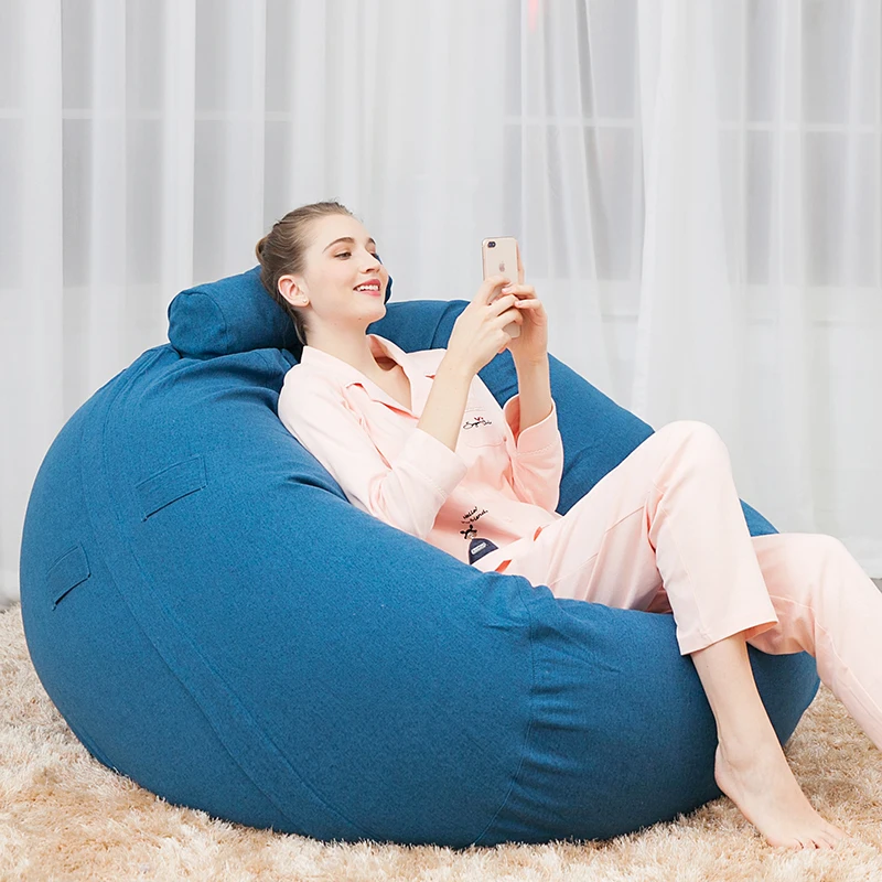 Comfortable Solid Color Lazy Sofa Chair Cover Without Filler Living Room Furniture Bean Bag Cover Cotton Linen Pouf Puff Cover
Comfortable Solid Color Lazy Sofa Chair Cover Without Filler Living Room Furniture Bean Bag Cover Cotton Linen Pouf Puff Cover