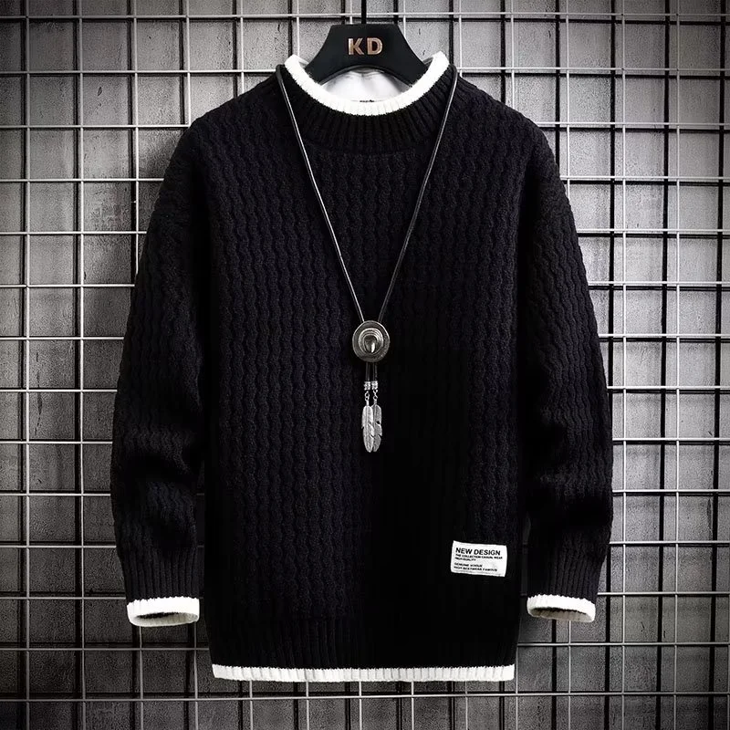 2023 Autumn Winter Men's Sweater Japan Fashion Harajuku Men Clothing Solid Sweater Men Casual Trend Pullover O-Neck Sweaters Men
2023 Autumn Winter Men's Sweater Japan Fashion Harajuku Men Clothing Solid Sweater Men Casual Trend Pullover O-Neck Sweaters Men