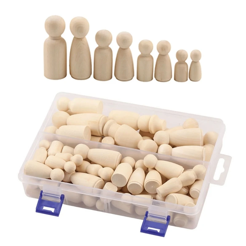 Unfinished Wooden Peg Dolls Bodies Set of 55 Blank Wooden People Shapes for DIY Art Crafts 6 Different Shapes & 5 Sizes
Unfinished Wooden Peg Dolls Bodies Set of 55 Blank Wooden People Shapes for DIY Art Crafts 6 Different Shapes & 5 Sizes