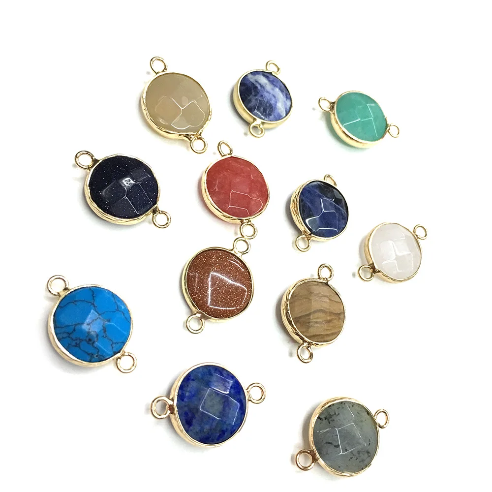 Natural Semi Precious Agate Stone Circular Connector Pendant Jewelry Making Necklace Earrings Bracelet Accessories Charm Gift
Natural Semi Precious Agate Stone Circular Connector Pendant Jewelry Making Necklace Earrings Bracelet Accessories Charm Gift