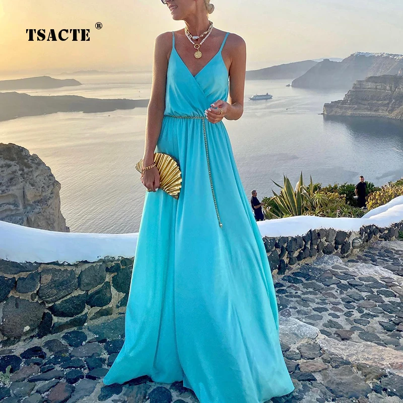 Summer Autumn Women's Sexy V Neck Sexy Sleeveless Sling Maxi Dress Elegant Commute Fashion Printed Off-shoulder Party Vestidos
Summer Autumn Women's Sexy V Neck Sexy Sleeveless Sling Maxi Dress Elegant Commute Fashion Printed Off-shoulder Party Vestidos