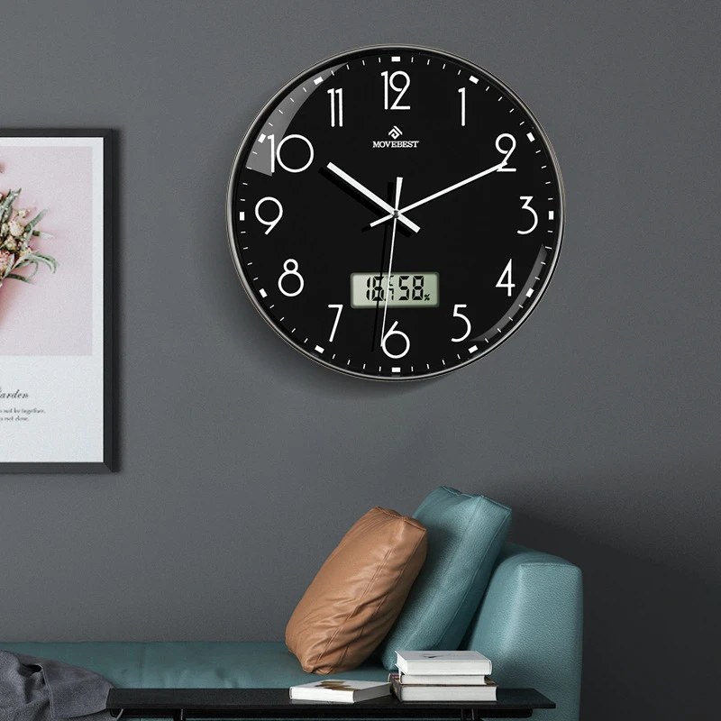 Living Room Wall Clock Round Simple Clock Silent Quartz Clock Temperature and Humidity Display Wall Clock Factory Customization
Living Room Wall Clock Round Simple Clock Silent Quartz Clock Temperature and Humidity Display Wall Clock Factory Customization