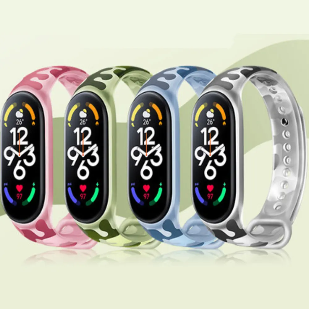 Камуфляжный ремешок для Xiaomi Mi Band 7 6 5 4 3, силиконовый браслет для Mi band7 6 5, флуоресцентный браслет для Mi Band 3 4 7 6
Камуфляжный ремешок для Xiaomi Mi Band 7 6 5 4 3, силиконовый браслет для Mi band7 6 5, флуоресцентный браслет для Mi Band 3 4 7 6