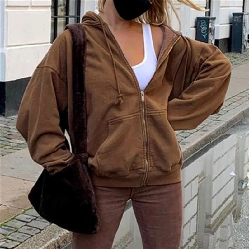 Zip Up Sweatshirt Winter Jacket Clothes Oversize Hoodies Women Vintage Comfortable Pockets Long Sleeve Pullovers
Zip Up Sweatshirt Winter Jacket Clothes Oversize Hoodies Women Vintage Comfortable Pockets Long Sleeve Pullovers