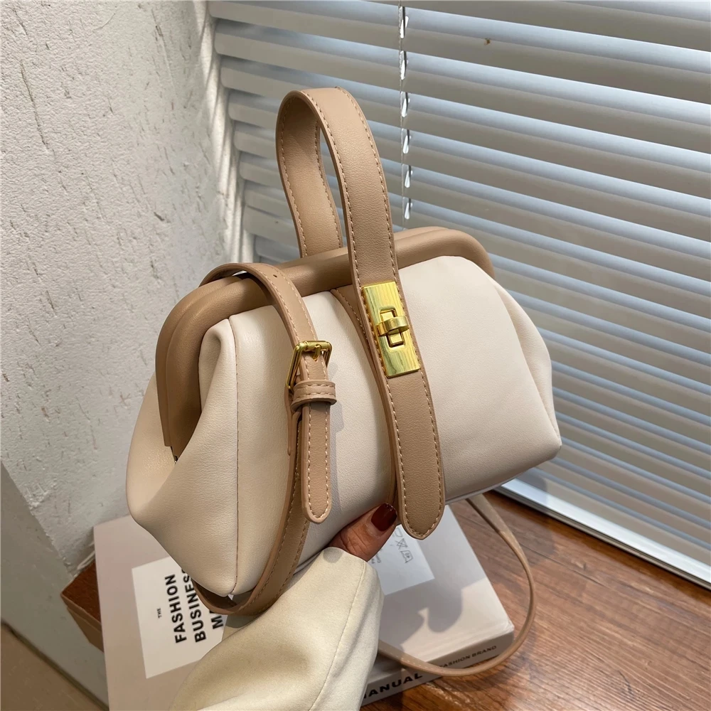 Ladies Shoulder Crossbody Messenger Bags Tote Handbags For Women 2022 Small Contrast Color Clamp Shell Brand Designer Turn Lock
Ladies Shoulder Crossbody Messenger Bags Tote Handbags For Women 2022 Small Contrast Color Clamp Shell Brand Designer Turn Lock