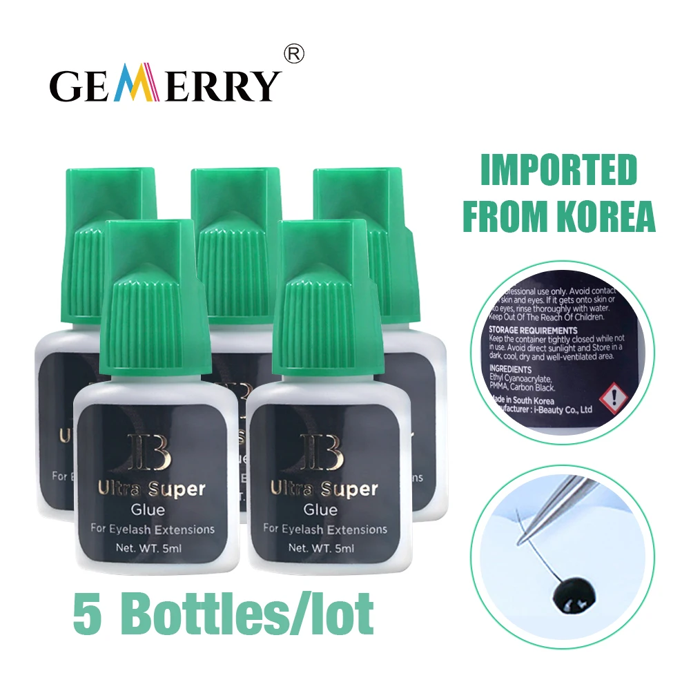 5 Bottles Original IB Ultra Super Glue I-Beauty 5ml 2-3s Fast Drying Eyelashes Extensions Adhesive Green Cap Lash Glue Wholesale
5 Bottles Original IB Ultra Super Glue I-Beauty 5ml 2-3s Fast Drying Eyelashes Extensions Adhesive Green Cap Lash Glue Wholesale