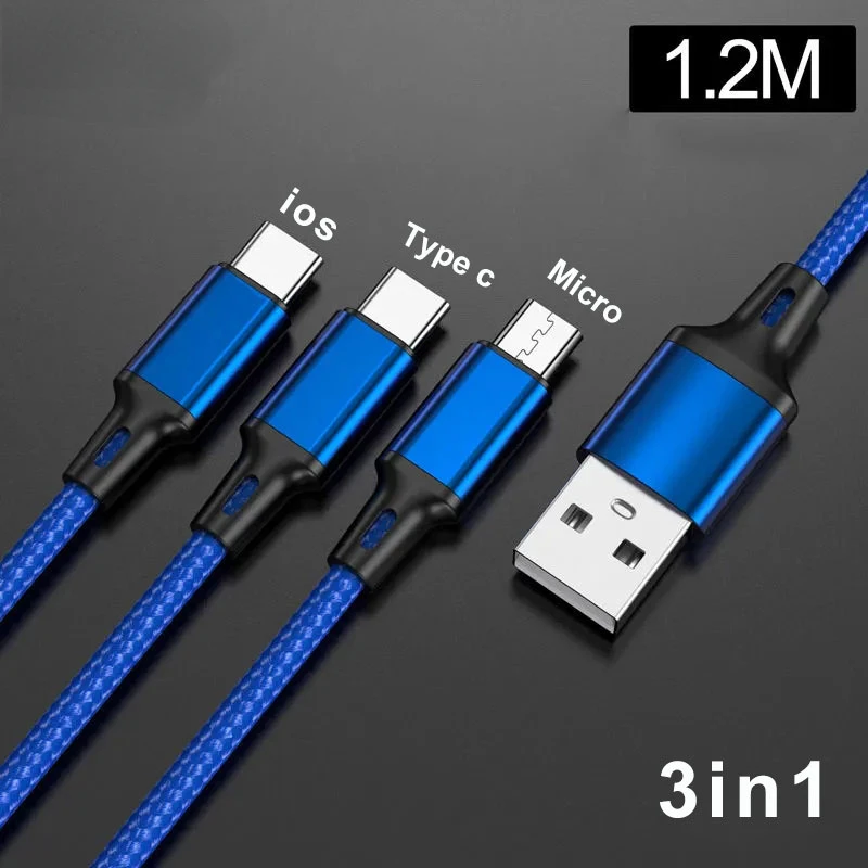3In1 Micro USB Type C Charger Cable Multi USB Port Multiple USB Charging Cord Usbc Mobile Phone Wire for Iphone Samsung S10 Sale
3In1 Micro USB Type C Charger Cable Multi USB Port Multiple USB Charging Cord Usbc Mobile Phone Wire for Iphone Samsung S10 Sale