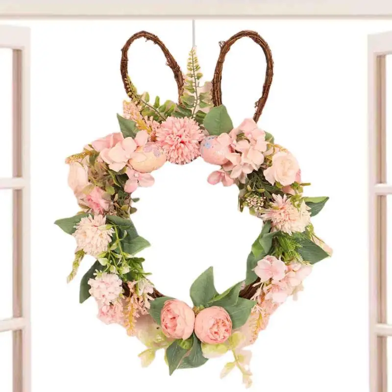 Easter Bunny Wreath 17.7in Artificial Easter Rabbit Wreath Flowers Wreath With Pastel Eggs Hanging Wall Window For Spring Easter
Easter Bunny Wreath 17.7in Artificial Easter Rabbit Wreath Flowers Wreath With Pastel Eggs Hanging Wall Window For Spring Easter